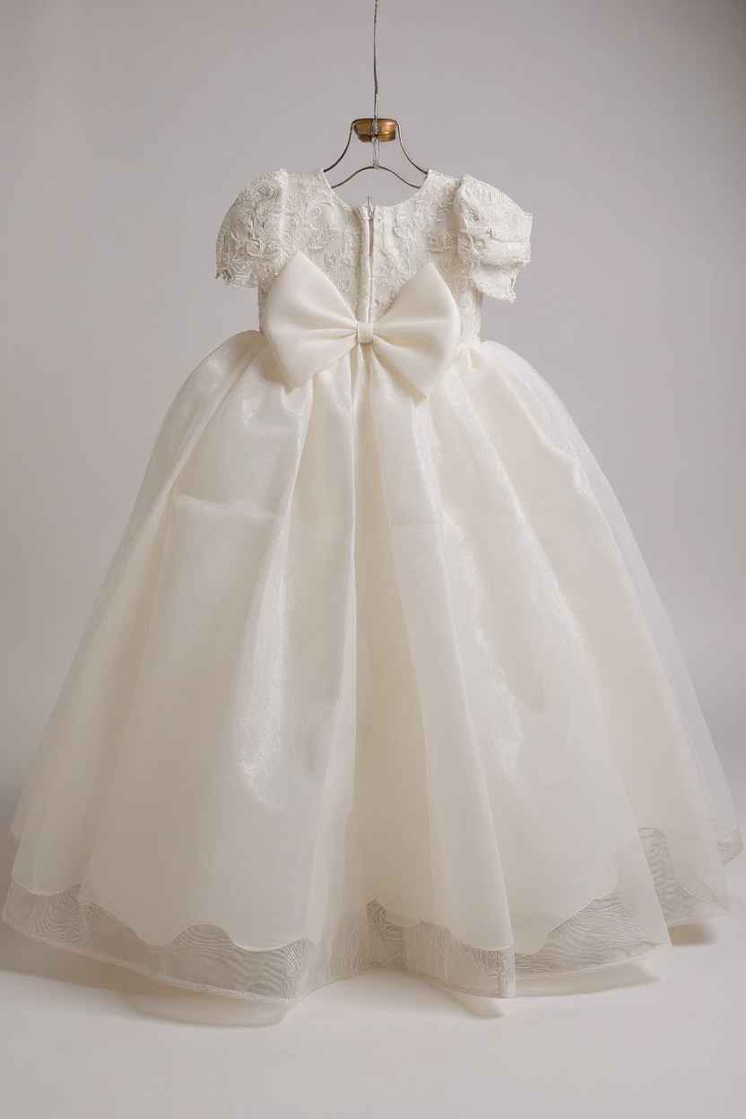 Lace Top Organza Skirt Gown